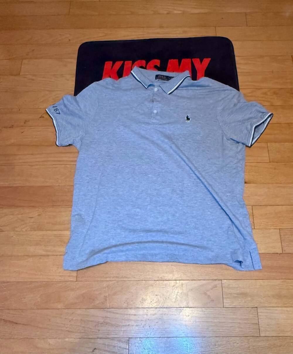Polo Ralph Lauren Polo Shirt Size L Classic Fit Gray Short Sleeve